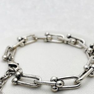 Sterling Silver U Link Bracelet